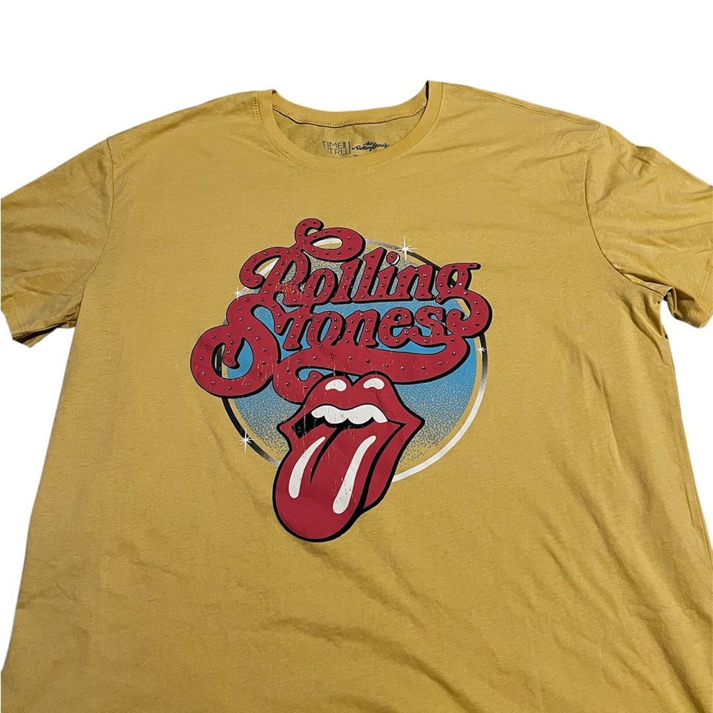Women’s Rolling Stones Yellow Oversized T-Shirt XL 16/18 NEW